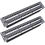 2X 19Inch 1U Cabinet Rack Pass-Through 24 Port CAT6 Patch Panel RJ45 Cable Adapter Jack Modular Frame 1