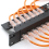 4X 19Inch 1U Cabinet Rack Pass-Through 24 Port CAT6 Patch Panel RJ45 Cable Adapter Jack Modular Frame 5