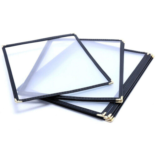 Pacote com 20 capas de cardápio - página única, 2 visualizações, serve em papel de 8,5 x 11 polegadas - capas de cardápio de restaurante 1