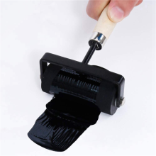 1.5 Inch and 3 Inch Hard Rubber Roller Heavy Steel Frame Craft Tools 12 Pieces