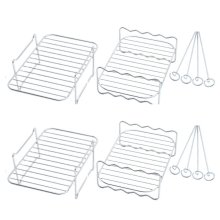 2X Rack per doppio cestello, Rack multistrato, per Ninja Foodi DZ201 DZ40 Doppio cestello
