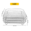 2pcs 8 Inch Rack Square Three Stackable Racks,Stainless Steel Multi-Layer Dehydrator Rack 6