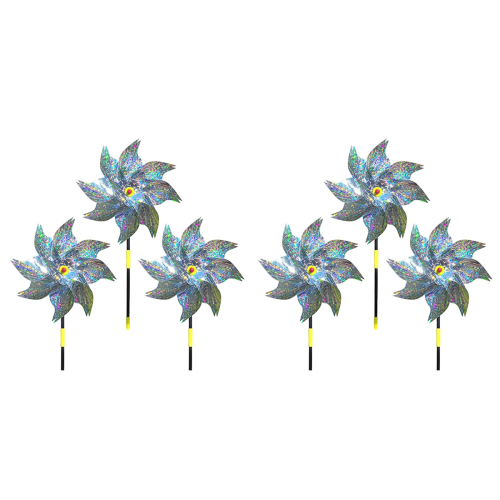 6 Pieces Windmills, Bird Repellent,Fruit Garden,Reflective Windmill, Bird Repellent, Bird Repellent, Reflective Windmill