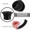 2X Bass Drum Enhancer ABS Rubber Bass Drum Kick Enhancer with Black Port Hole Protector,Mic Hole Drum Head,Red 4