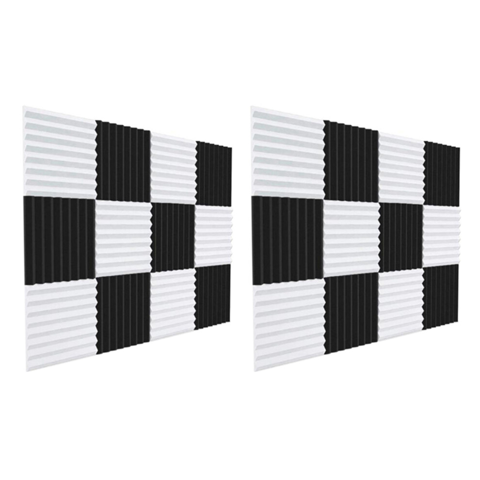 24 Pcs Acoustic Foam Board,Sound Insulation Sound Wedges Sound Insulation Pad,for Studio Ceiling Game Room,2.5X30X30cm