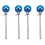4Pcs Bass Drum Pedal Beater Aluminum Alloy Hammer Head Percussion Instrument Accessory Parts,Blue 1