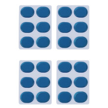 24 PCS/ Drum Kit Muffler Stickers Silica Gel Sticker Drum Dampeners Gel Pads Snare Drum Muffler Mute Blue