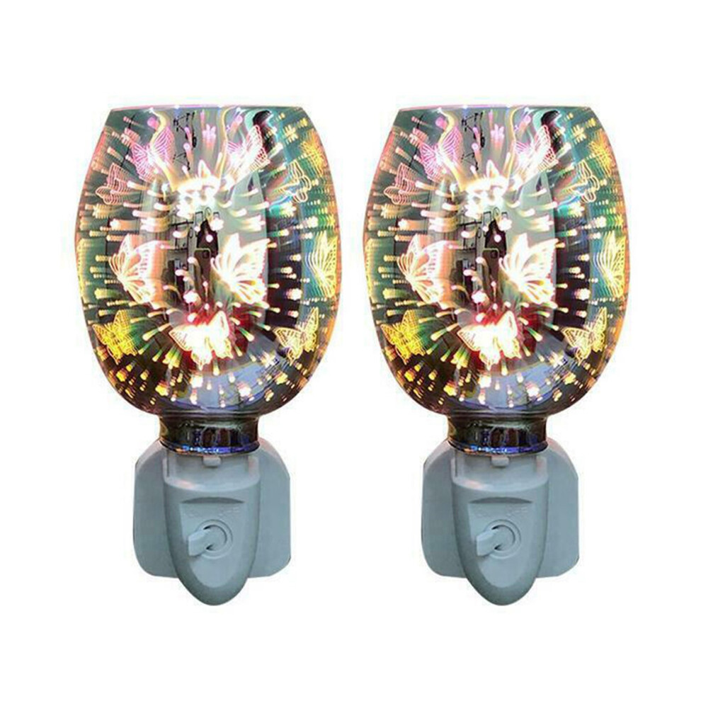 2X Electric Plug in LED Diffuser Wax Melt Oil Burner -UK Plug