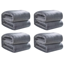 4X Solid Soft Living Room Bedroom Air-Conditioning Bed Blanket Sofa Bed Baby Blanket Solid Color Warm Protection Knee