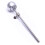 4Pcs Bass Drum Pedal Beater Aluminum Alloy Hammer Head Percussion Instrument Accessory Parts,Silver 4
