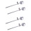 4Pcs Bass Drum Pedal Beater Aluminum Alloy Hammer Head Percussion Instrument Accessory Parts,Silver 1
