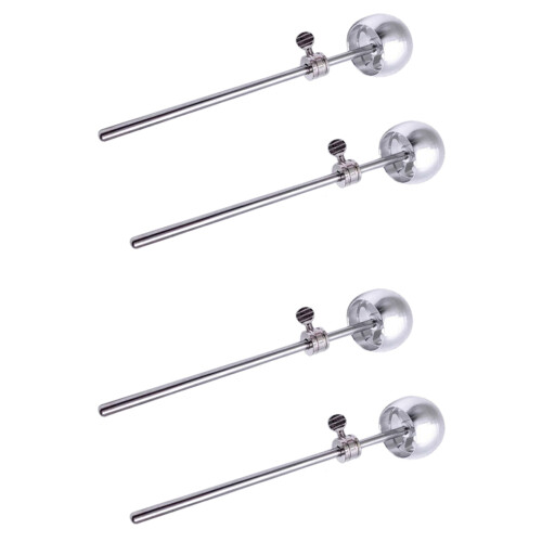 4Pcs Bass Drum Pedal Beater Aluminum Alloy Hammer Head Percussion Instrument Accessory Parts,Silver