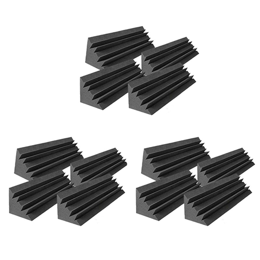 12 Pcs Acoustic Panels Studio Acoustic Soundproof Foam,Sound Treatment Bass Trap Corner,Sound Panels Wedges,12X12x48cm 4762149474642