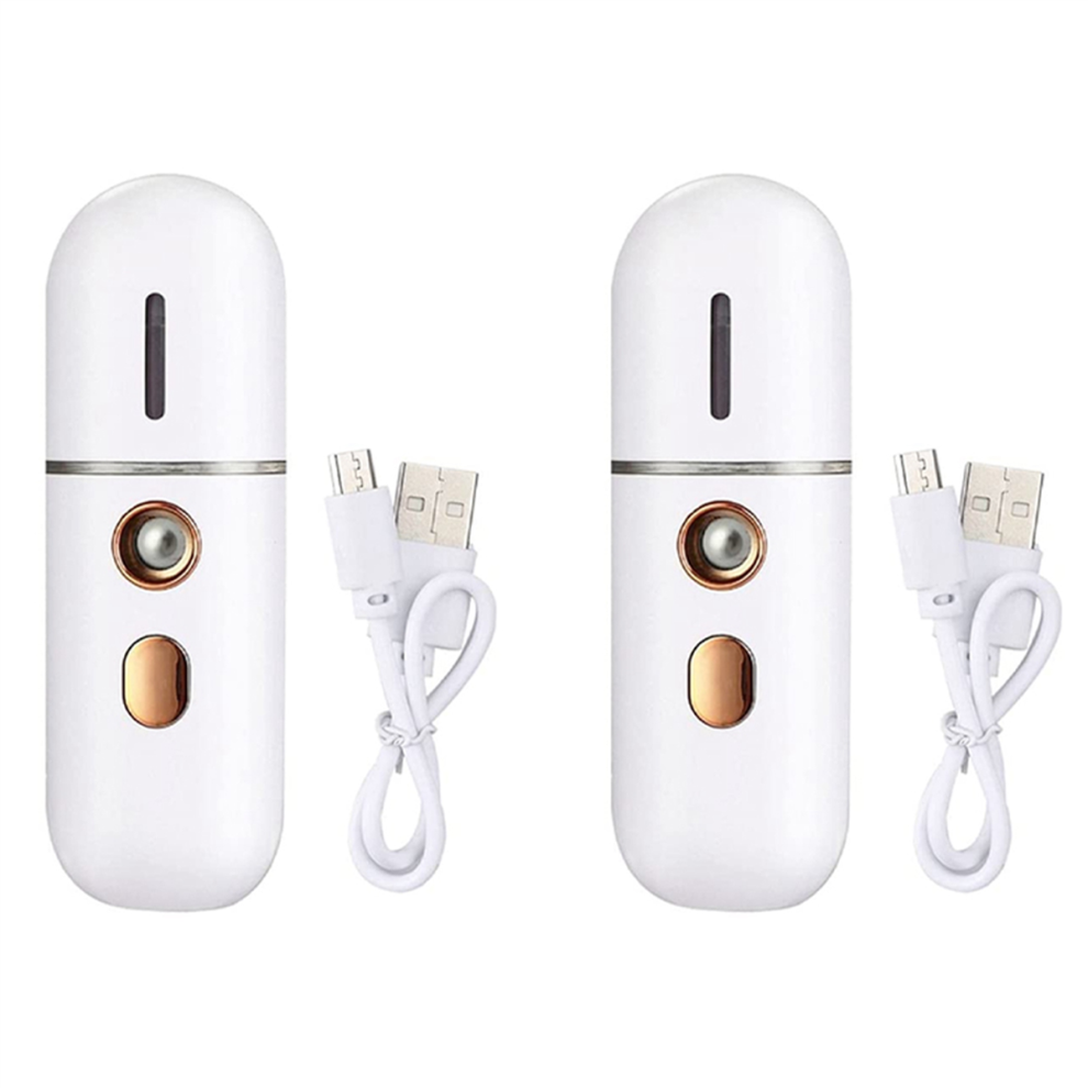 Tlily 2X Portable Facial Steamer, Mini Usb Facial Humidifier, Nano Facial Sprayer, Handy Face Steamer Mist Spray Machine