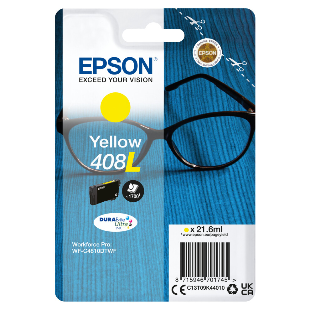 Epson Single Yellow 408L Durabrite Ink
