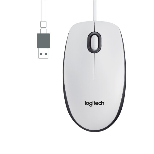 Logitech MOUSE M100-WHITE-USB 2