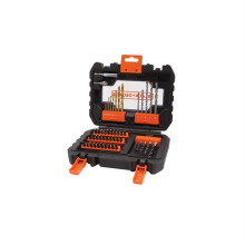 Porakoneen ja ruuvinvääntimen sarja - BLACK+DECKER - A7232-XJ - 50 Lisäosaa - Porat, Päätypinnit, Jyrsimet