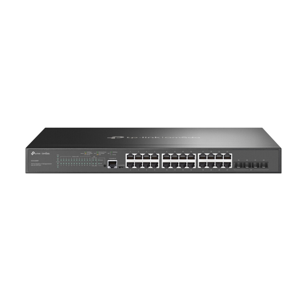 TP-Link JetStream TL-SG3428MP V6.6 - Switch - L2+ - Managed - 24 x 10/100/1000 (PoE+) + 4 x Gigabit SFP - rack-mountable