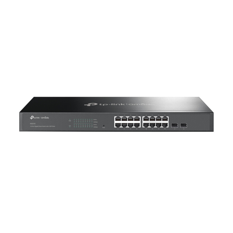 TP-Link JetStream TL-SG2218P V1.60 - Switch - smart - 16 x 10/100/1000 (PoE+) + 2 x SFP - rack-mountable - PoE+ (150 W)