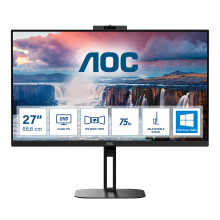 AOC Value-line Q27V5CW/BK - V5 series - LED monitor - 27" - 2560 x 1440 QHD @ 75 Hz - IPS - 300 cd/m - 1000:1 - 4 ms -