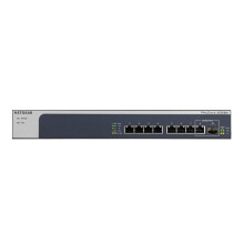 NETGEAR XS508M - Switch - unmanaged - 7 x 10 Gigabit Ethernet + 1 x 10 Gigabit Ethernet / 10 Gigabit Ethernet SFP+ - des