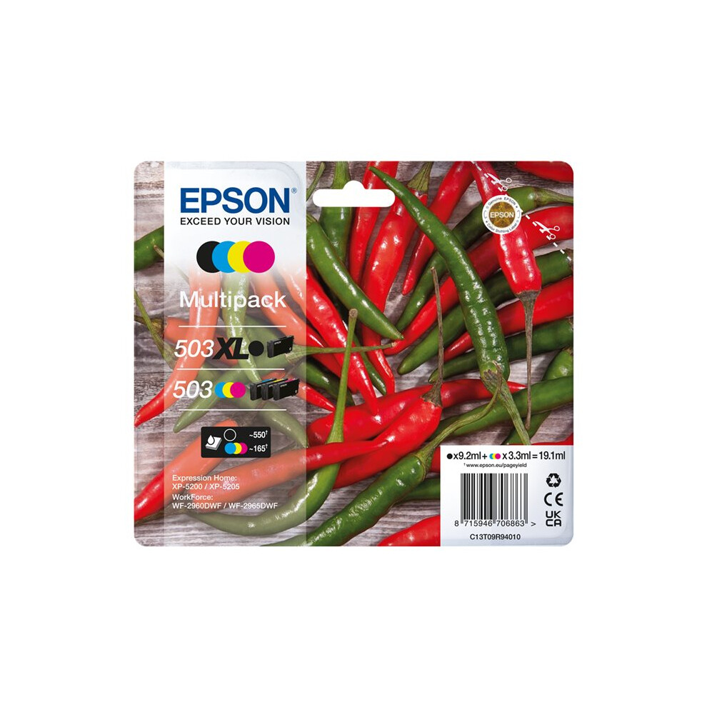 Epson 503XL - Tintenpatrone - Schwarz, Cyan, Magenta, Gelb - 4er-Pack - Image 8