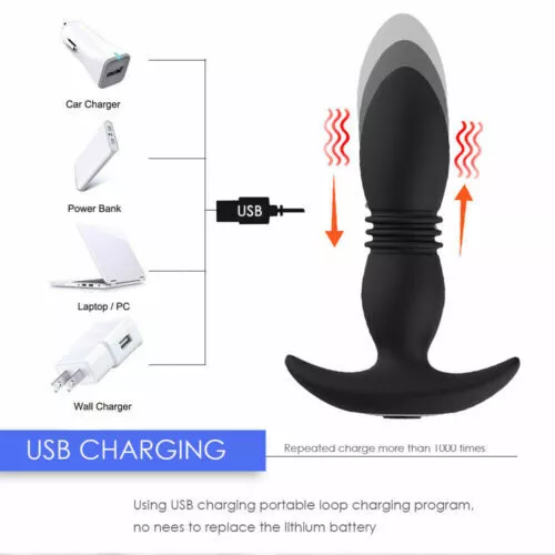 Thrusting Prostate Vibrator with Remote Control - Unisex Silicone Toy 2