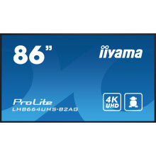 iiyama ProLite LH8664UHS-B2AG 86" Class (85.6" viewable) LED-backlit LCD display - 4K - for digital signage