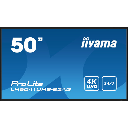 iiyama Monitor LCD LED - iiyama - ProLite LH5041UHS-B2AG - 50 polegadas - 4K UHD - Leitor multimédia integrado