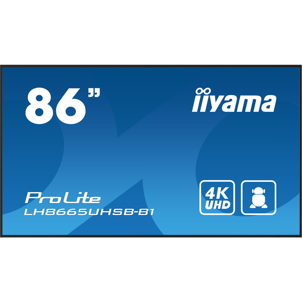iiyama LED-Display ProLite LH8665UHSB-B1 - 218 cm (86") - 3840 x 2160 4K