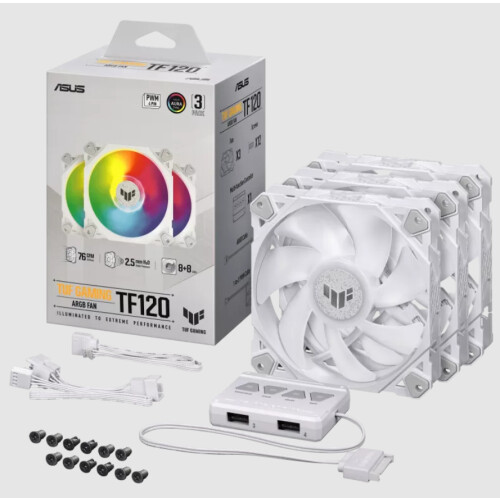 ASUS Ventilator - ASUS - TUF Gaming TF120 ARGB - 120mm - RGB-Controller - Weiß 2