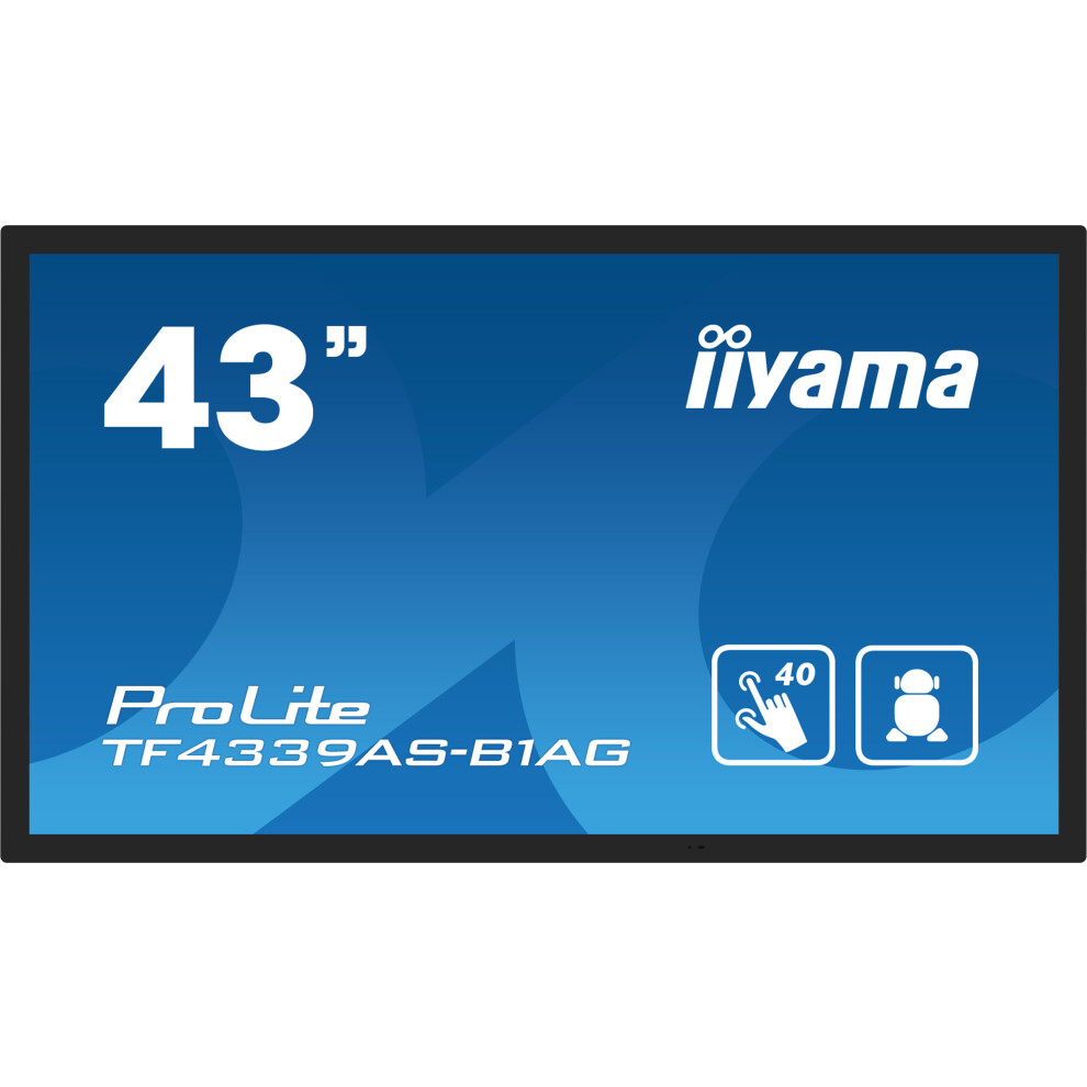Iiyama Prolite Tf4339as-B1ag 43" Class (42.5" Viewable) Led-Backlit Lcd Display - 4K - For Digital Signage