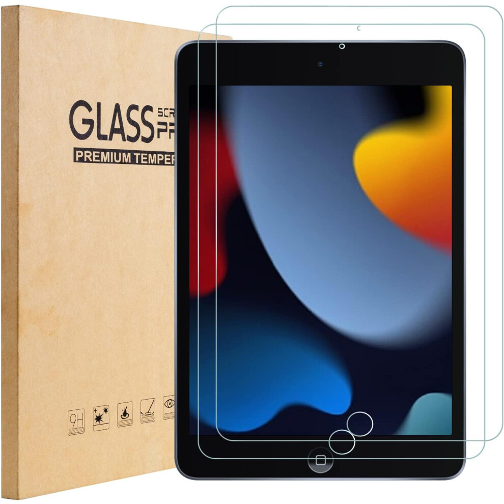Topesct 2 Pack Screen Protector For Ipad 10.2 Inch,Tempered Glass Film For Apple Ipad 2021 2020 2019 (9Th / 8Th / 7Th Generation),9H Hardness 8000000017802