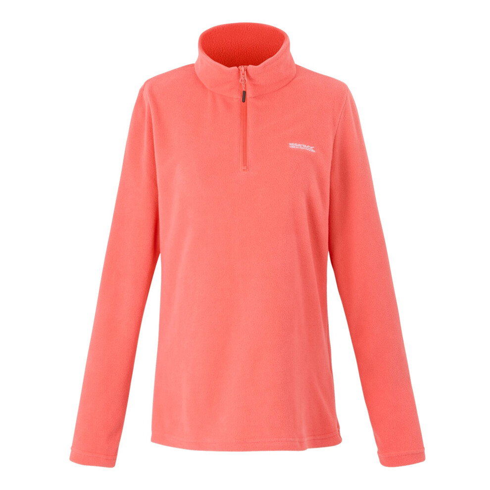 (8, Peach Bloom) Regatta Great Outdoors Womens/Ladies Sweetheart 1/4 Zip Fleece Top