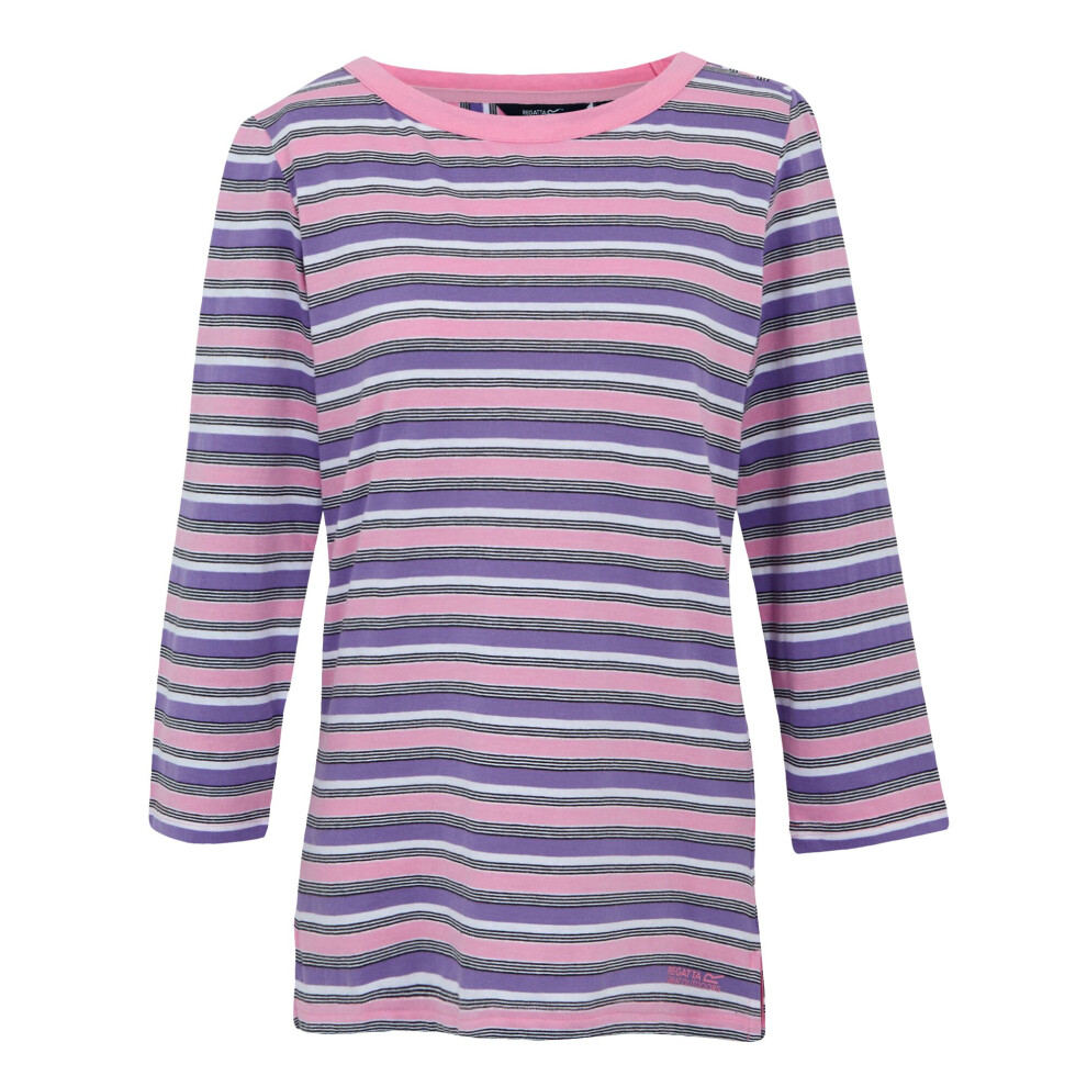 (26 UK, Soft Pink) Regatta Womens/Ladies Baylette II Striped T-Shirt