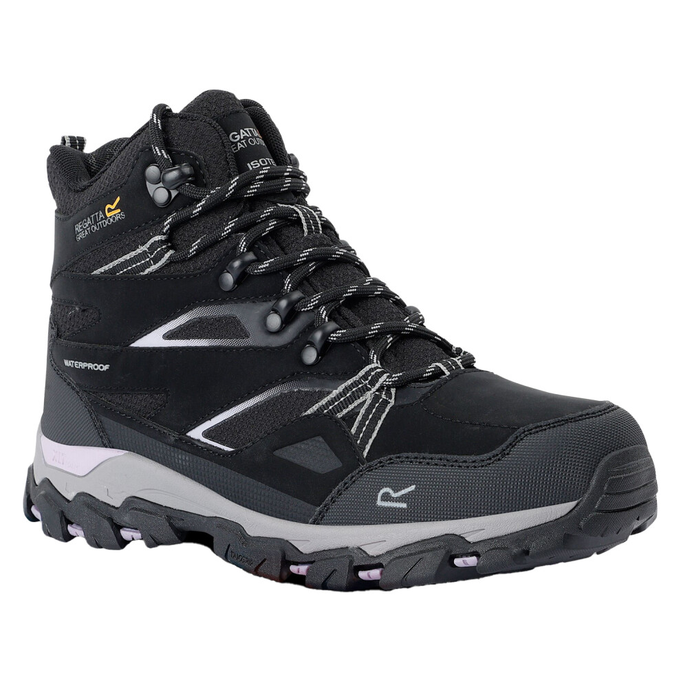(7 UK, Black/Purple Sage) Regatta Womens/Ladies Holcombe III Walking Boots