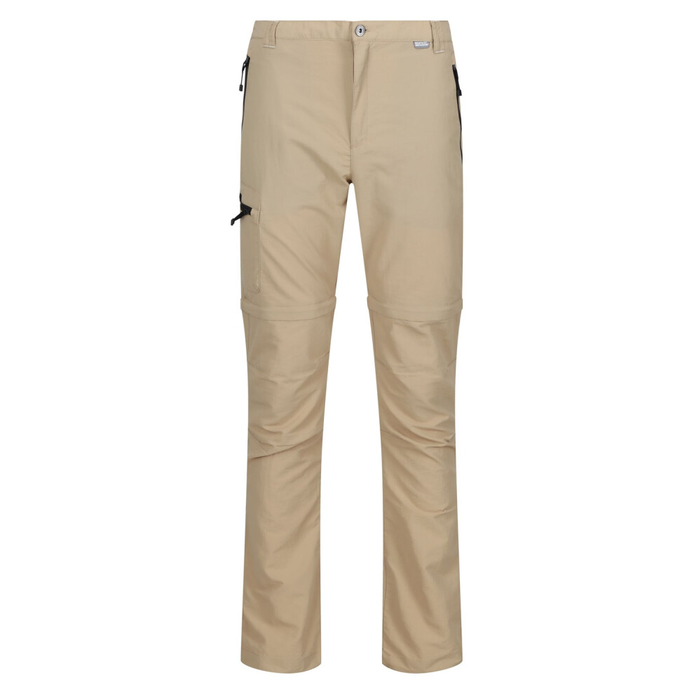 (36L, Oat) Regatta Mens Leesville II Zip Off Trousers