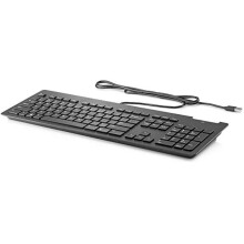 HP USB Slim Smartcard CCID KB billentyűzet 911502-111, teljes méretű (100%), USB, mechanikus, fekete, 911502-111