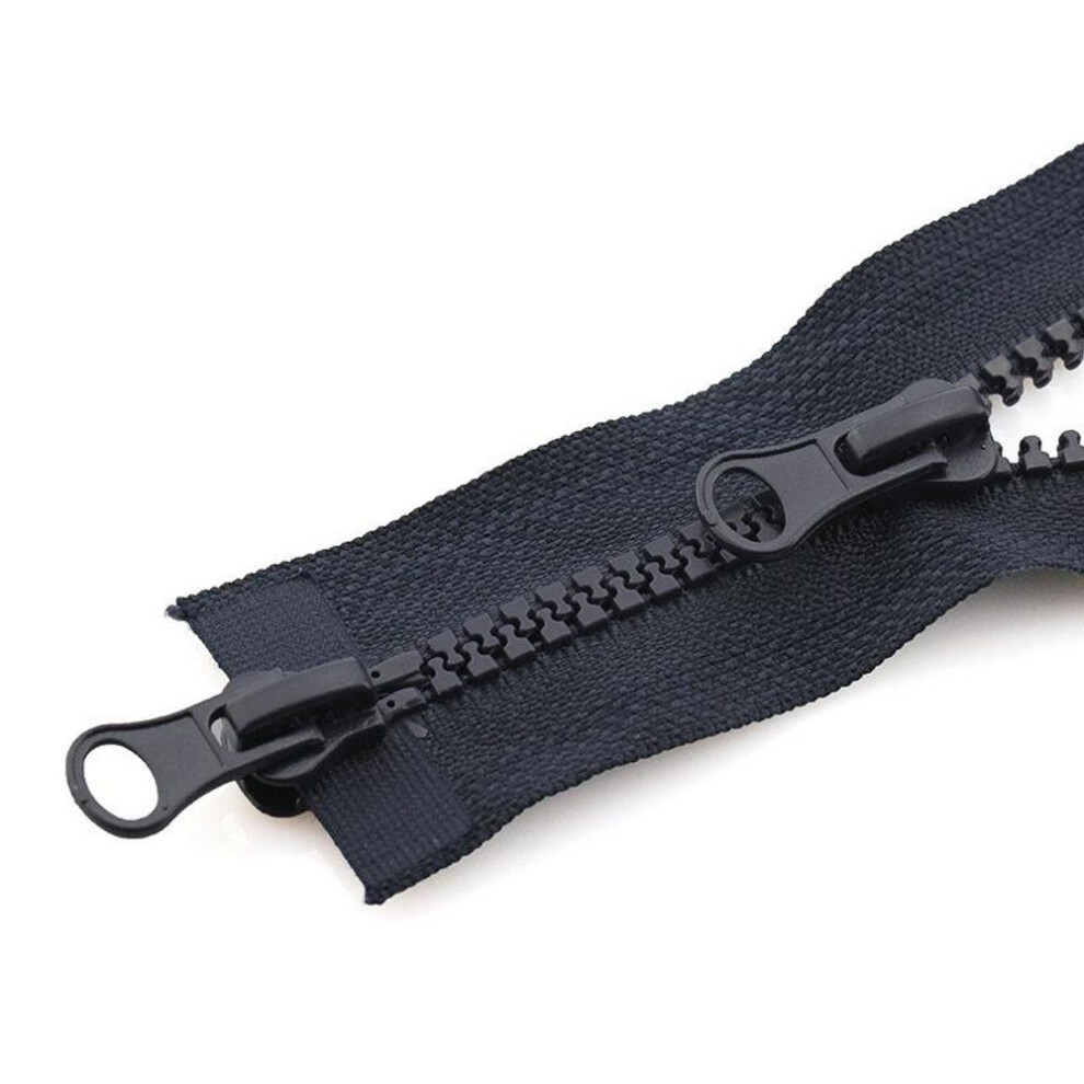 (navy blue, 80cm) Sleeping Bag Resin Zipper Down Jacket Two-way Zipper Head Double Open Clothes Long Double Zipper Zipper Accessories