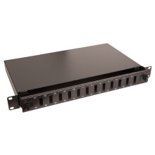 Fibre patch panel 19" 1U 12