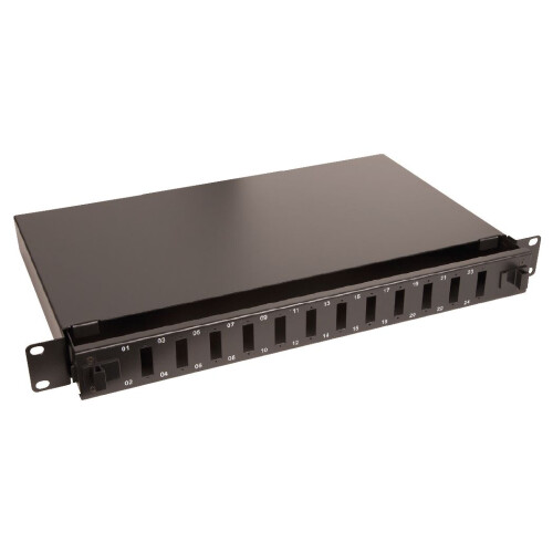 Fibre patch panel 19" 1U 12