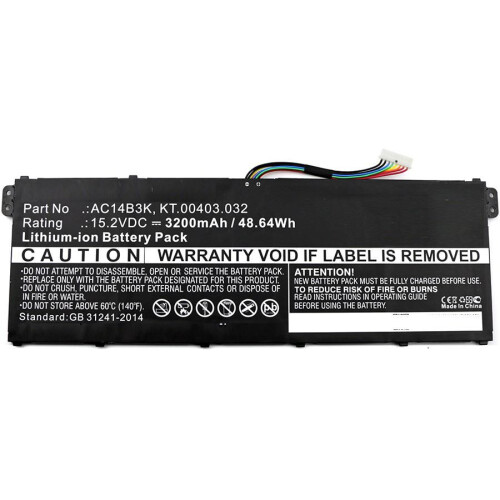 CoreParts 48,64 Wh 15,2 V 6-cellet batteri MBXAC-BA0043