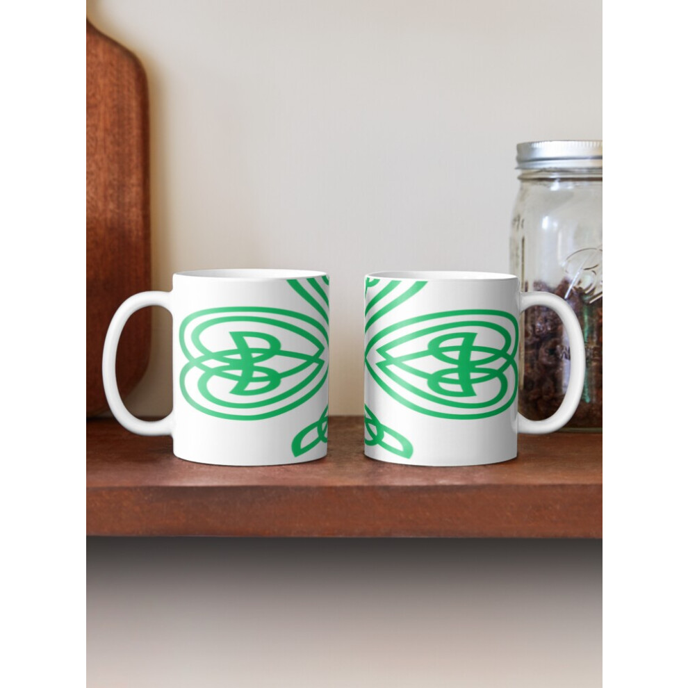 Whibos Green (Slainte Irish Shamrock Celtic Knot Ireland Gaelic-760) Coffee Mugs 11Oz Tranding Disgen Ceramic Mug Cute Novelty Christmas Gifts