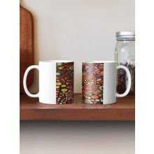 (Black and White Pattern with Colorful Circles and Flowers-844) Coffee Mugs 11oz But First Coffee Script Typography Design Ceramic Mug Cute Novelty Christmas Gifts