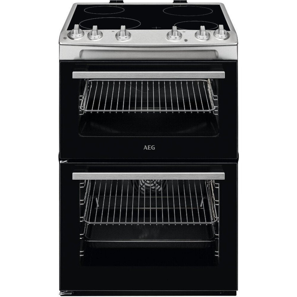 Aeg Ccx6501acm - Stainless Steel Electric Cooker - Double Oven - 77/39L - A Energy Rating
