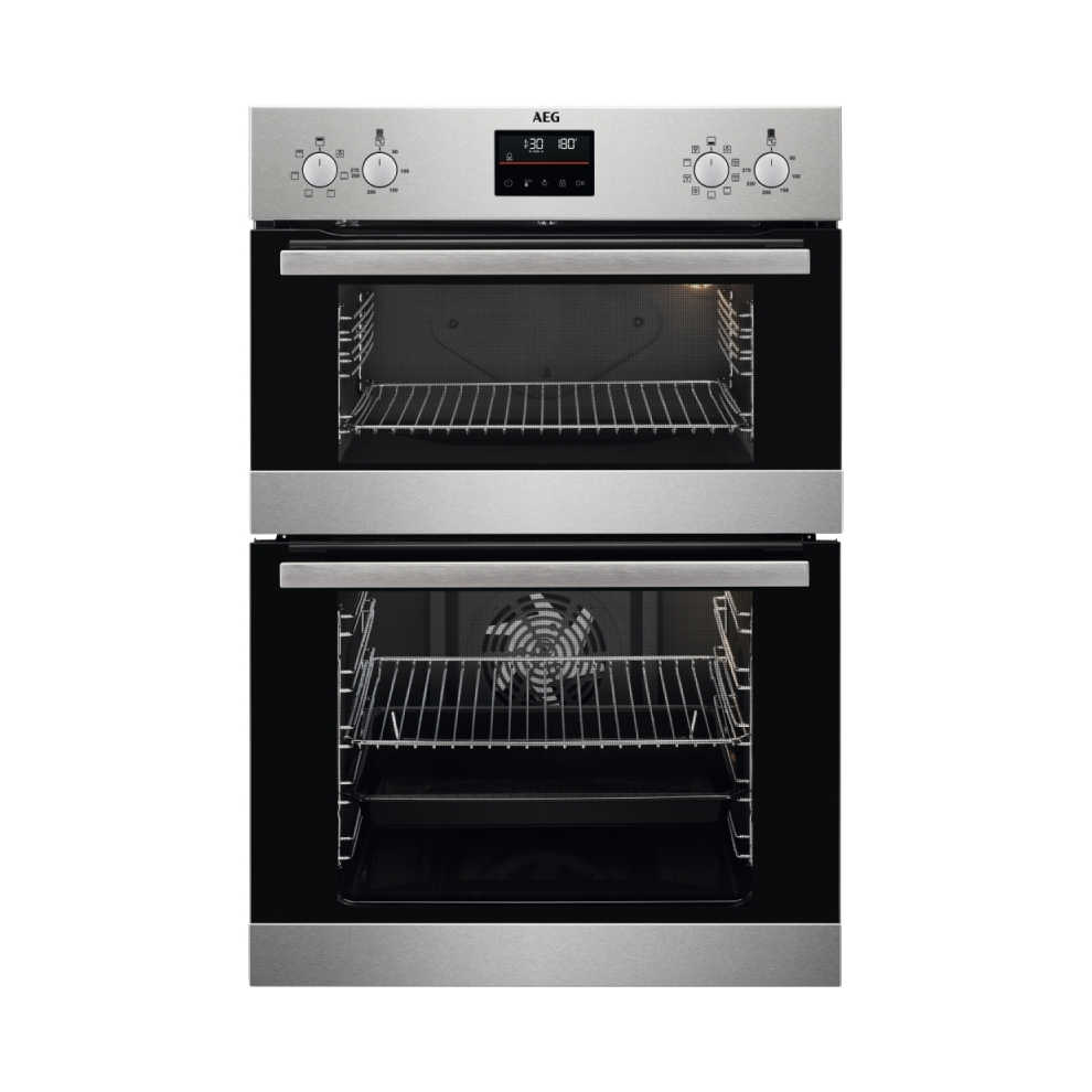Aeg Dcb535060m - Stainless Steel Built In Electric Double Oven - Catalytic Cleaning - A Energy
