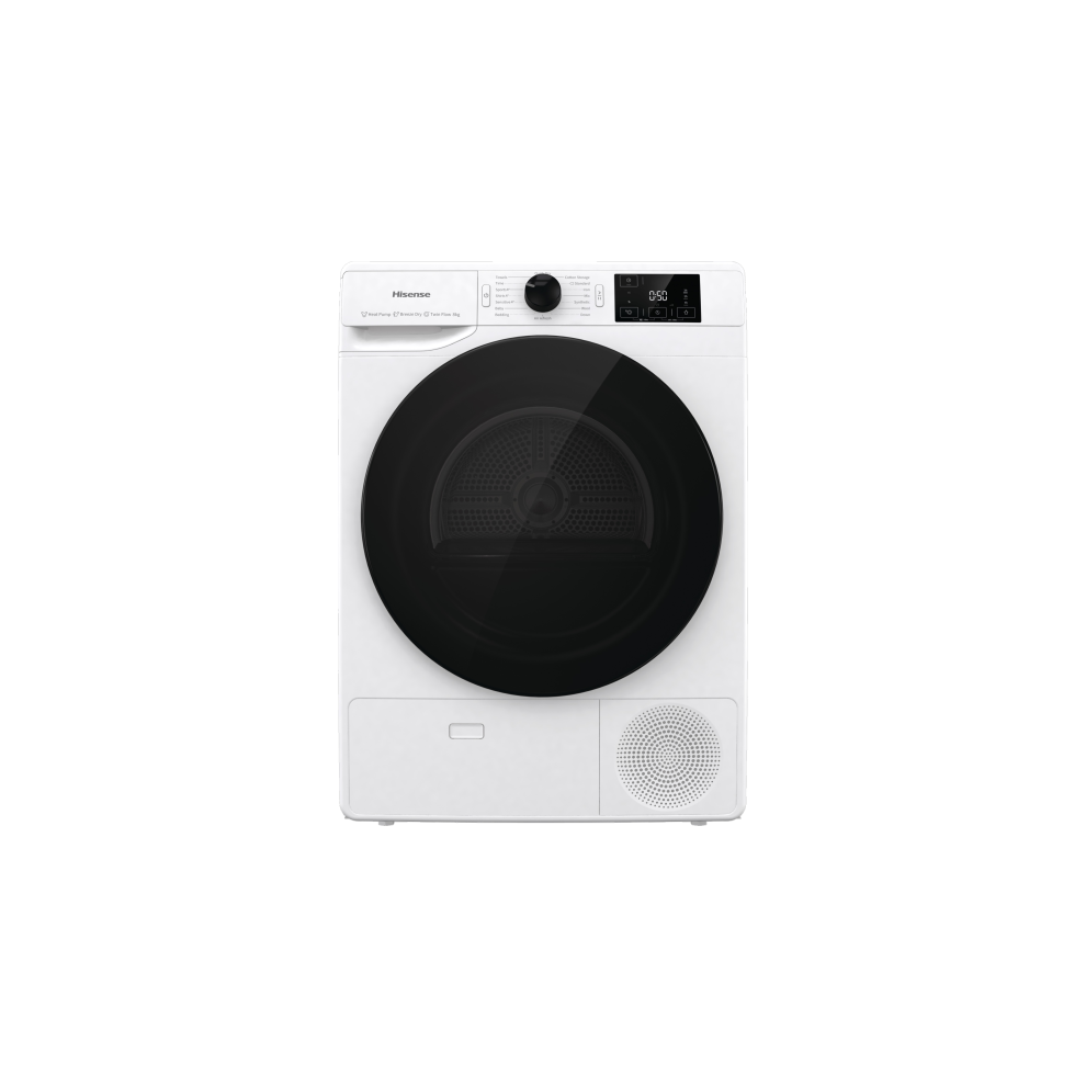 Hisense DHGE8043 - White 8KG Tumble Dryer - Condenser with Heat Pump - A+++ Energy Rating
