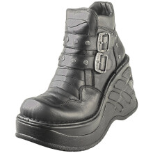 (6) New Rock Neo Cuna Sport Hashtag Womens Platform Boots in Black