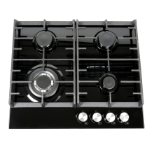 Teknix SCGH61B - Black 4 Zone Gas Hob