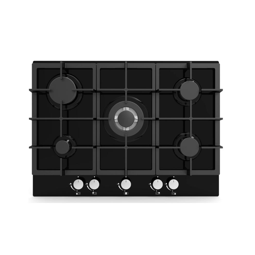 New Cata - 5 Zone Gas Hob Black Ubgog701bk